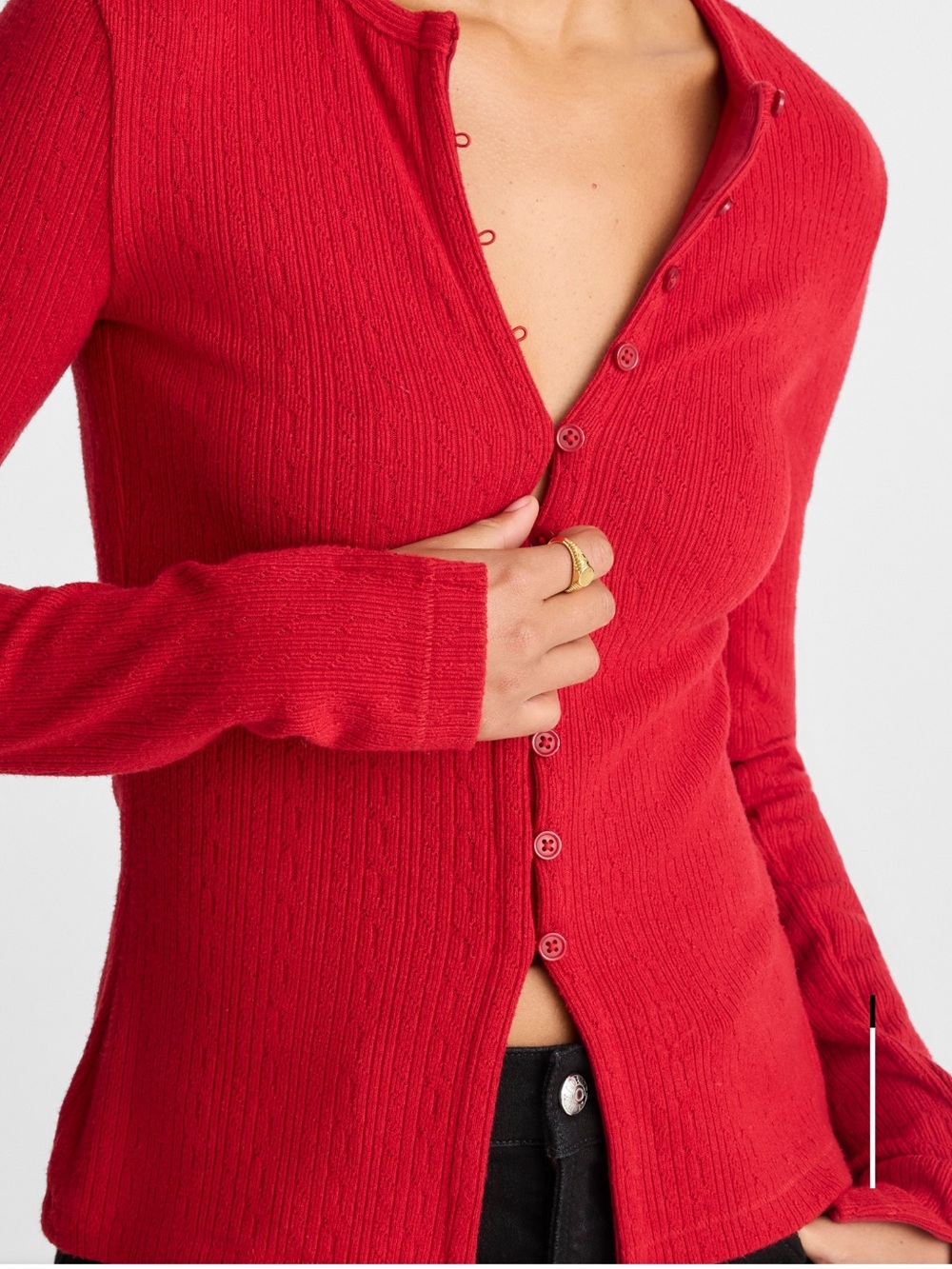 Madewell Pointelle Cutaway Cardigan